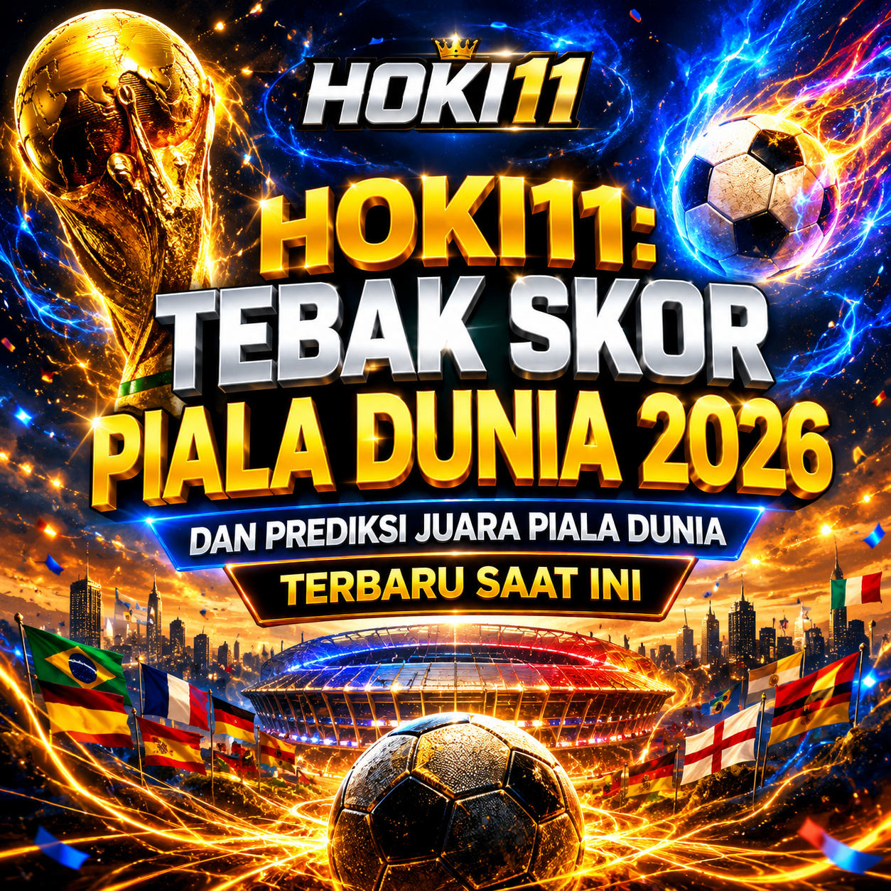 Thumbnail 1 of 3, Poster, HOKI11: Tebak Skor Piala Dunia 2026 Dan Prediksi Juara Piala Dunia Terbaru Saat Ini designed and sold by HOKI11.